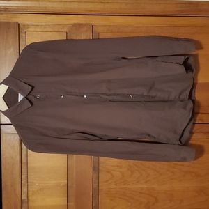 Maison Martin Margiela Burgundy Wrinkle-Effect Button Down Shirt